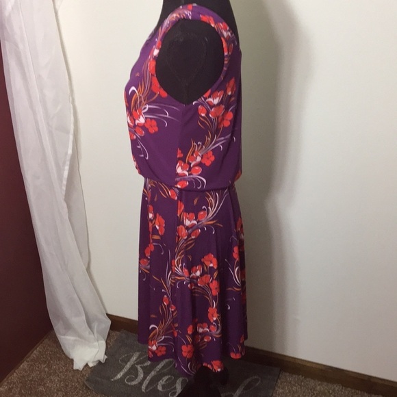 Verse women’s purple floral midi dress size small - Picture 6 of 7